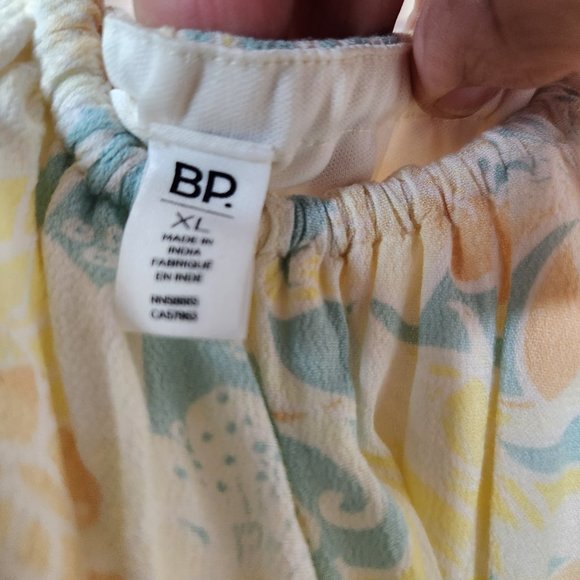 NWT BP Nordstrom Floral Halter Dress  Teal Ivory Zel Floral Size XL - Picture 9 of 14